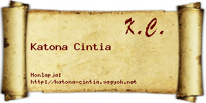 Katona Cintia névjegykártya